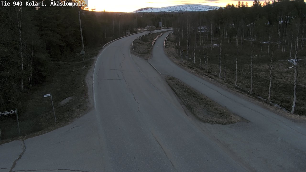 Weather Camera Image Väg 940 Kolari, Äkäslompolo, Kolari, Lappi