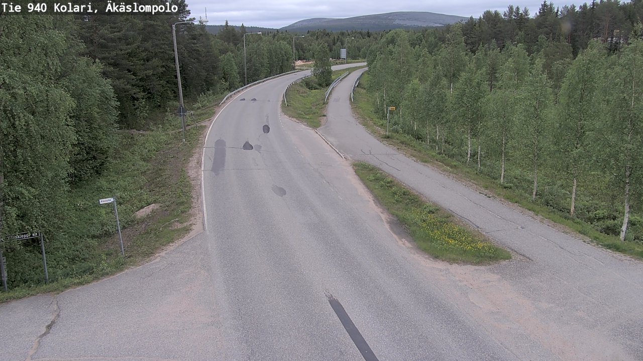 Weather Camera Image Väg 940 Kolari, Äkäslompolo, Kolari, Lappi