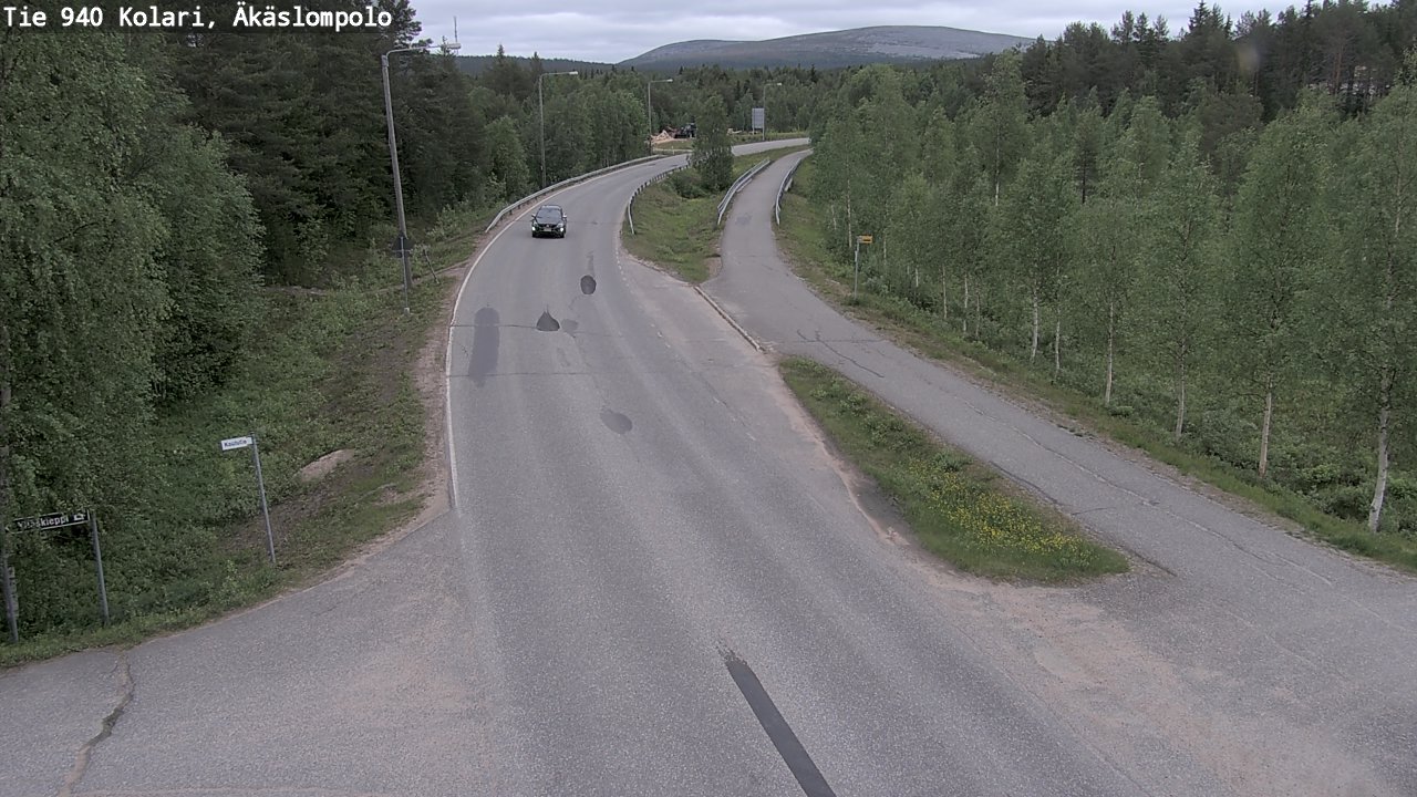 Weather Camera Image Väg 940 Kolari, Äkäslompolo, Kolari, Lappi