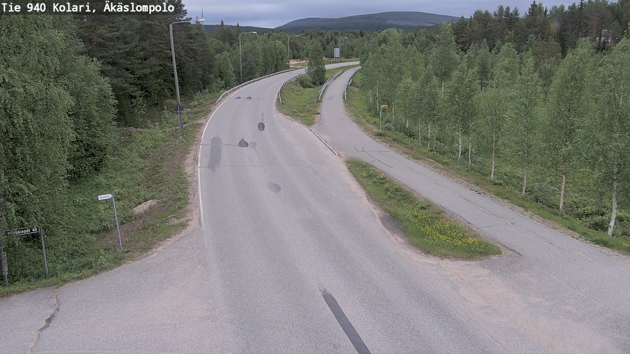 Weather Camera Image Väg 940 Kolari, Äkäslompolo, Kolari, Lappi