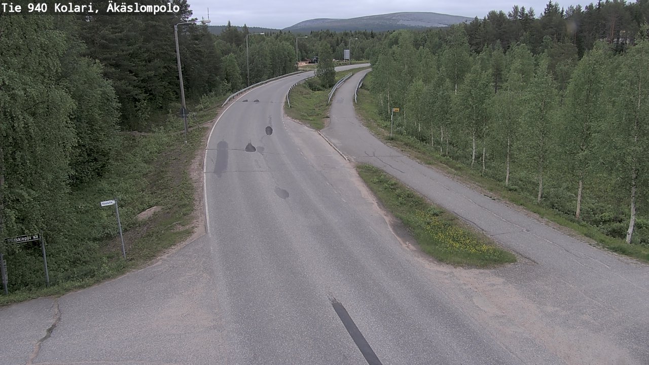 Weather Camera Image Väg 940 Kolari, Äkäslompolo, Kolari, Lappi
