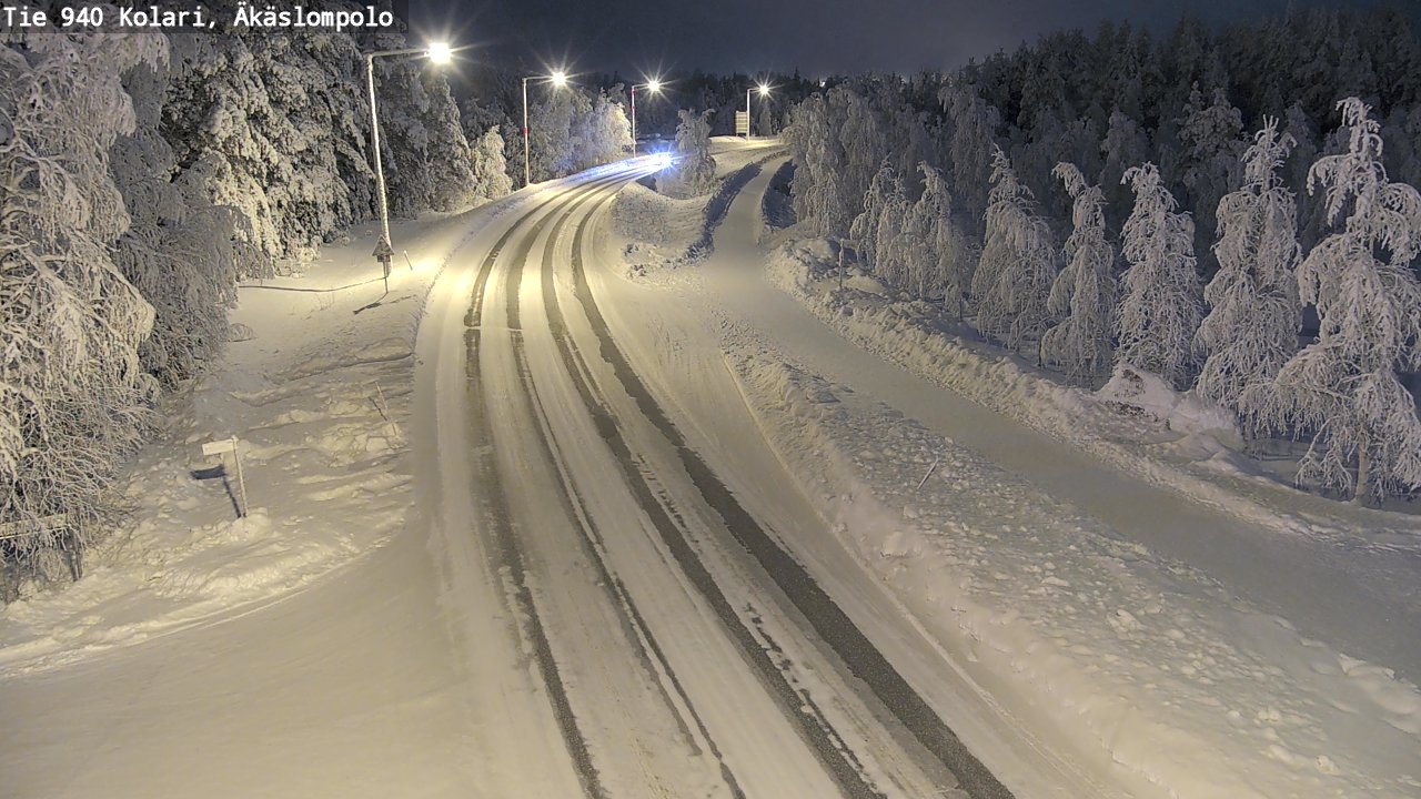 Weather Camera Image Väg 940 Kolari, Äkäslompolo, Kolari, Lappi