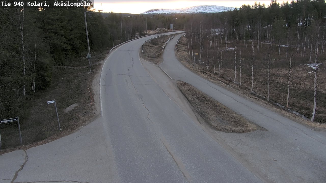 Weather Camera Image Väg 940 Kolari, Äkäslompolo, Kolari, Lappi