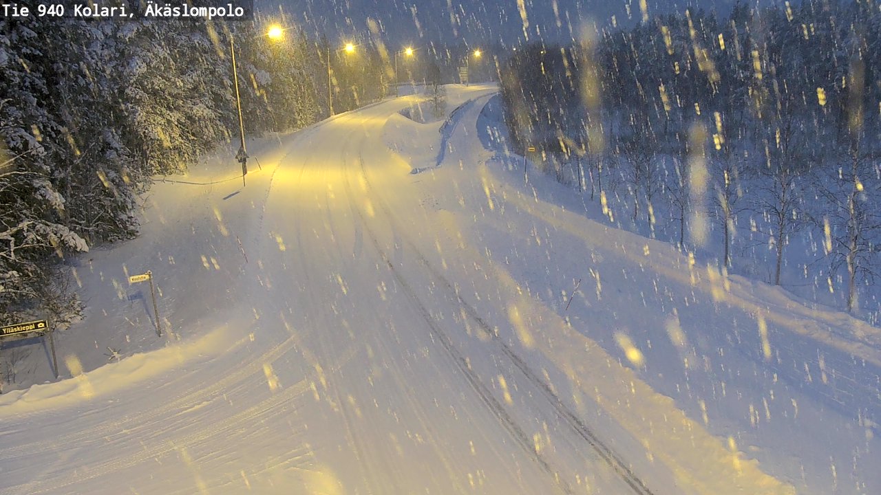 Weather Camera Image Road 940 Kolari, Äkäslompolo, Kolari, Lappi