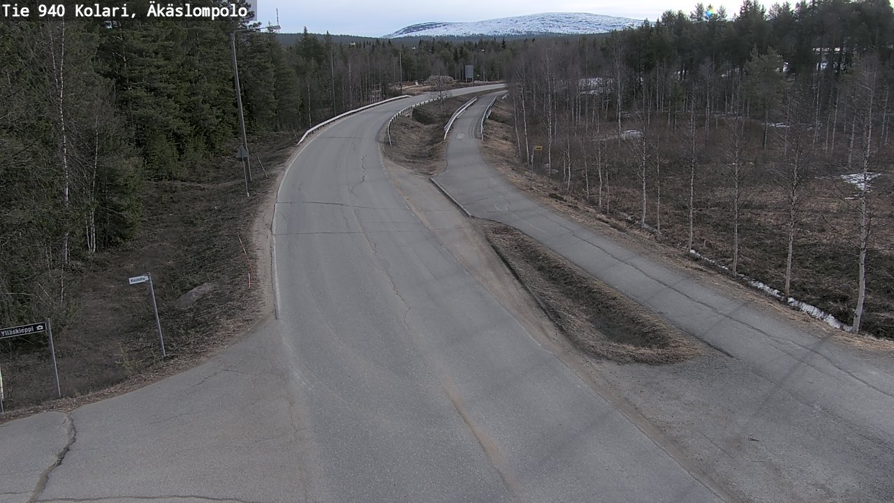 Weather Camera Image Väg 940 Kolari, Äkäslompolo, Kolari, Lappi