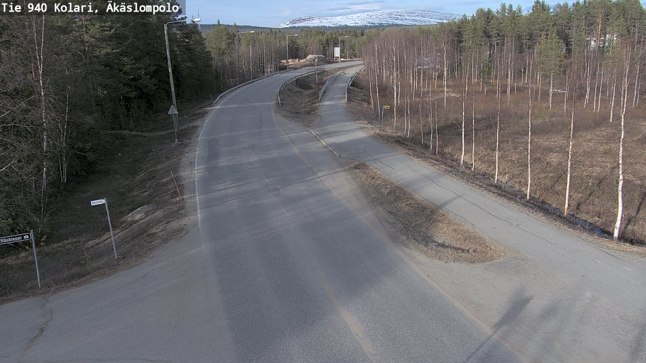 Weather Camera Image Väg 940 Kolari, Äkäslompolo, Kolari, Lappi