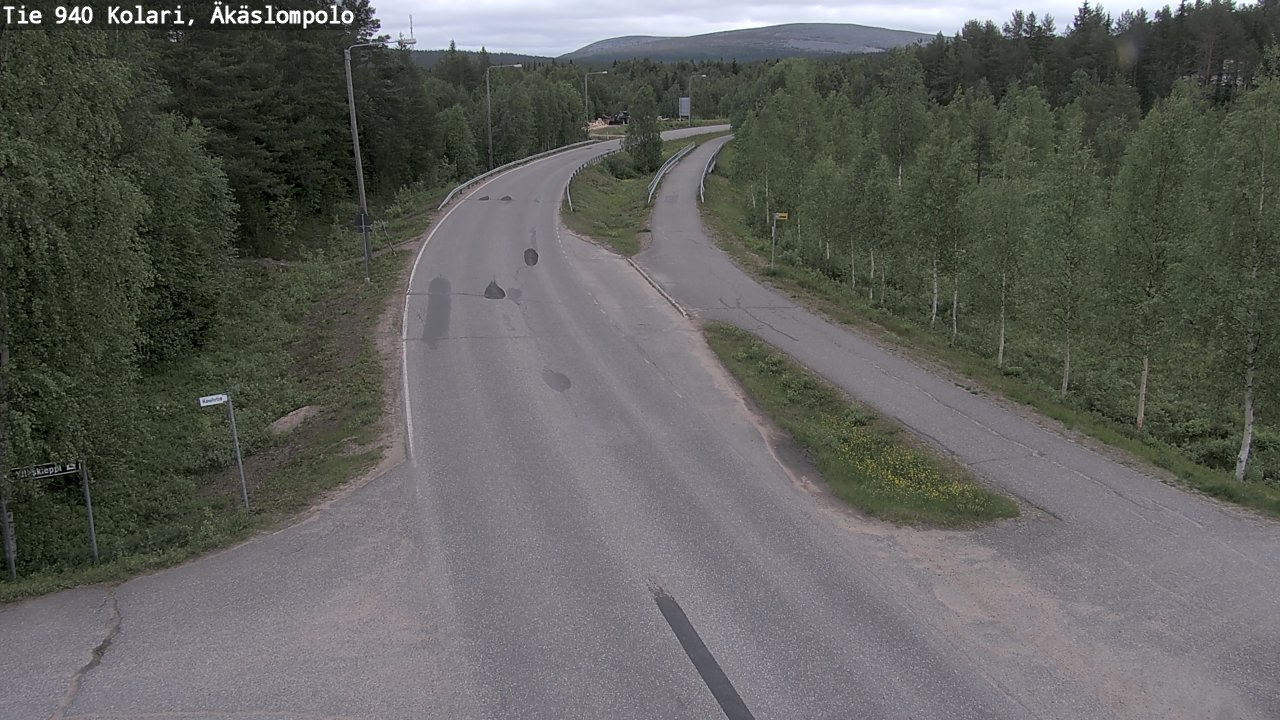 Weather Camera Image Väg 940 Kolari, Äkäslompolo, Kolari, Lappi