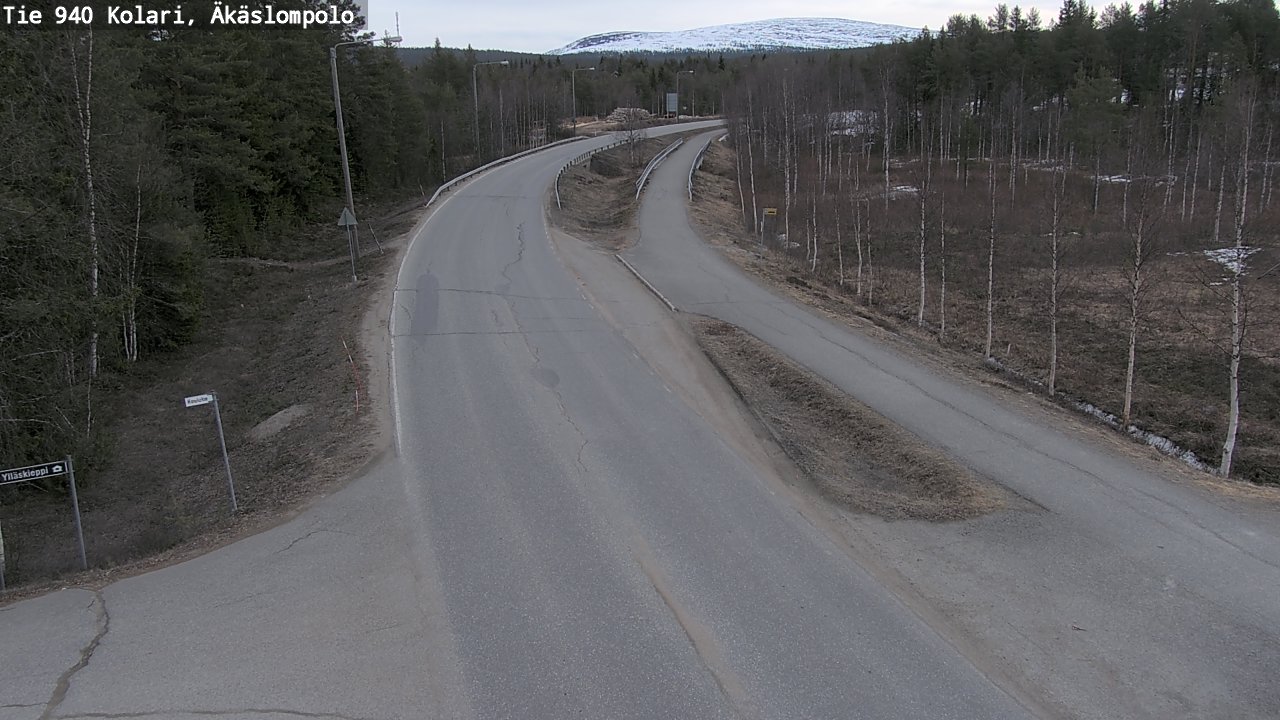 Weather Camera Image Väg 940 Kolari, Äkäslompolo, Kolari, Lappi