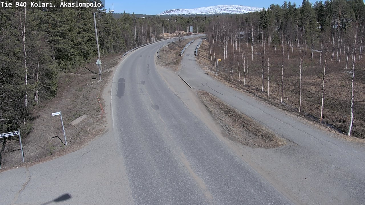 Weather Camera Image Väg 940 Kolari, Äkäslompolo, Kolari, Lappi