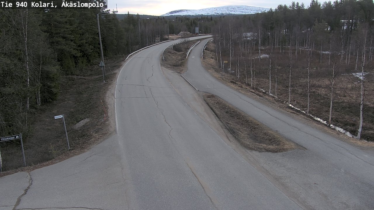 Weather Camera Image Väg 940 Kolari, Äkäslompolo, Kolari, Lappi