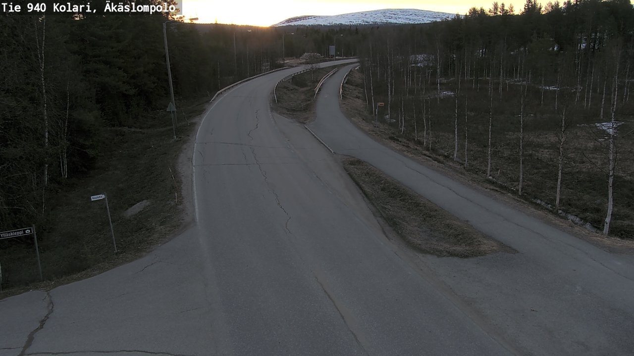 Weather Camera Image Väg 940 Kolari, Äkäslompolo, Kolari, Lappi
