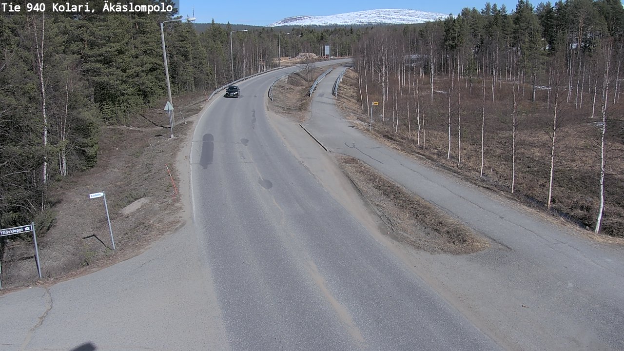 Weather Camera Image Väg 940 Kolari, Äkäslompolo, Kolari, Lappi