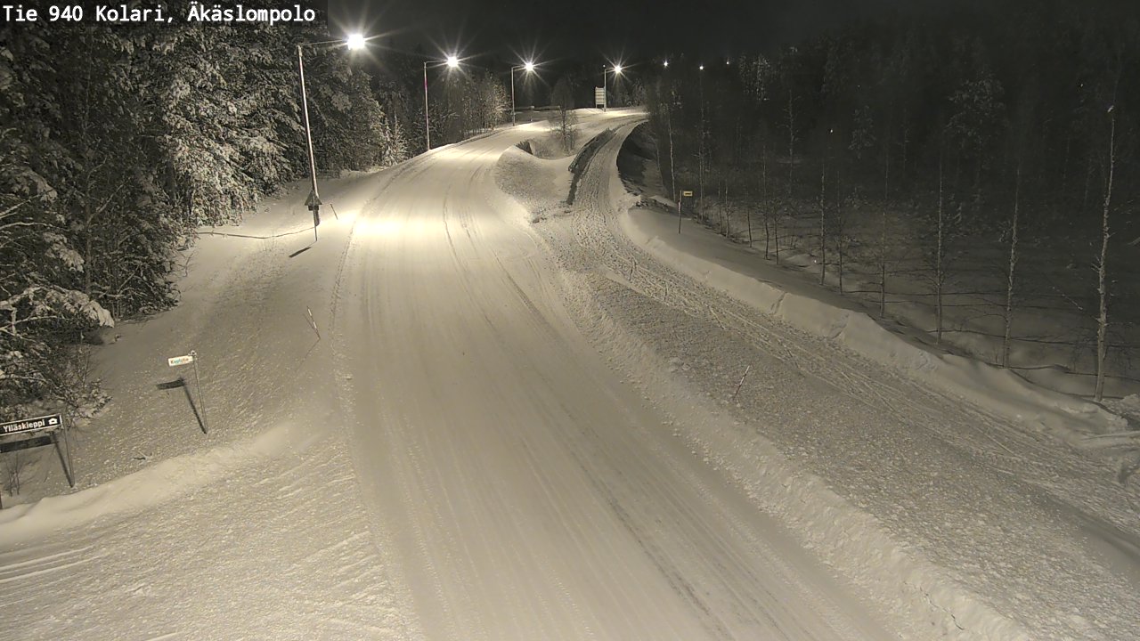 Weather Camera Image Road 940 Kolari, Äkäslompolo, Kolari, Lappi