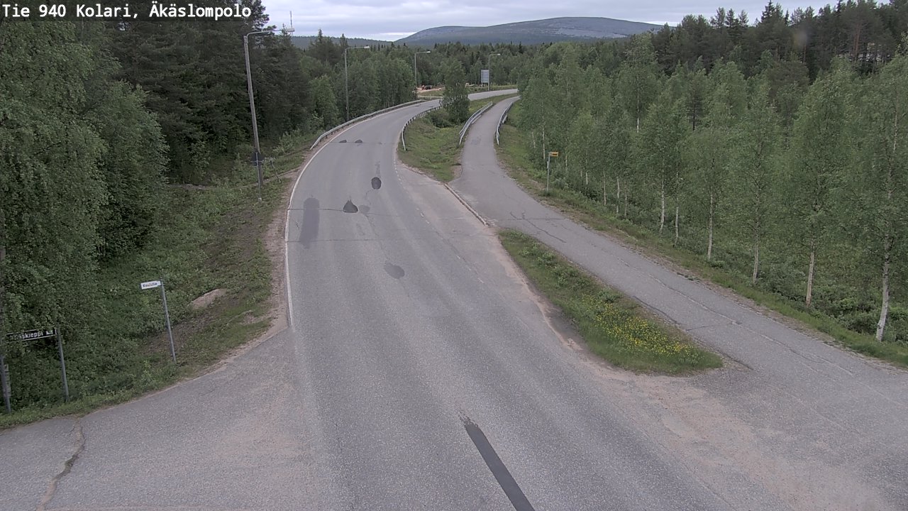 Weather Camera Image Väg 940 Kolari, Äkäslompolo, Kolari, Lappi