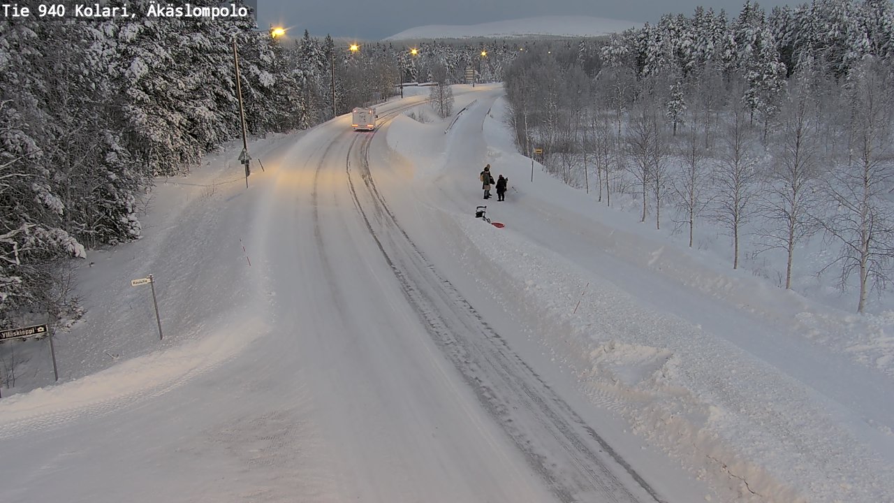 Weather Camera Image Väg 940 Kolari, Äkäslompolo, Kolari, Lappi