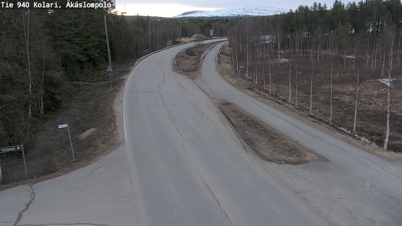 Weather Camera Image Väg 940 Kolari, Äkäslompolo, Kolari, Lappi