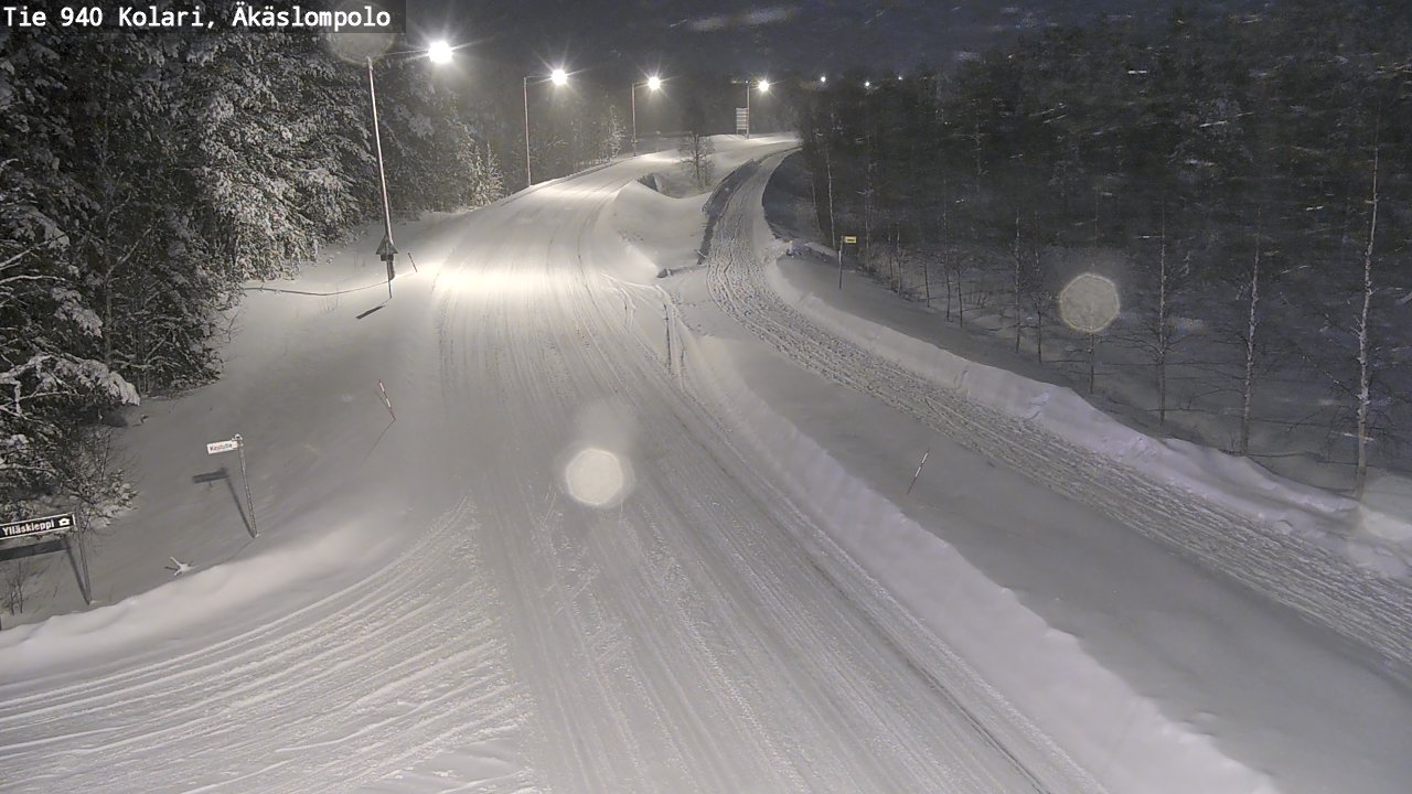 Weather Camera Image Road 940 Kolari, Äkäslompolo, Kolari, Lappi