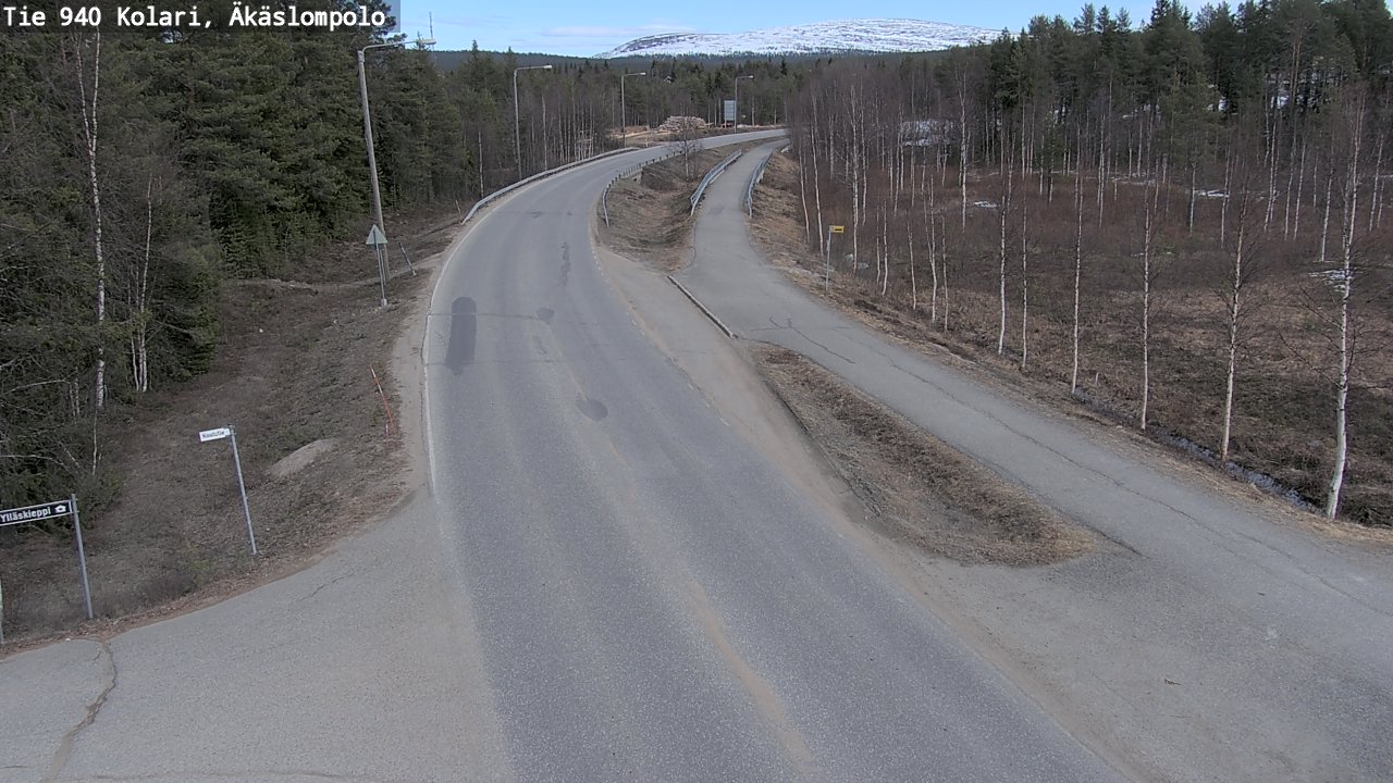 Weather Camera Image Väg 940 Kolari, Äkäslompolo, Kolari, Lappi