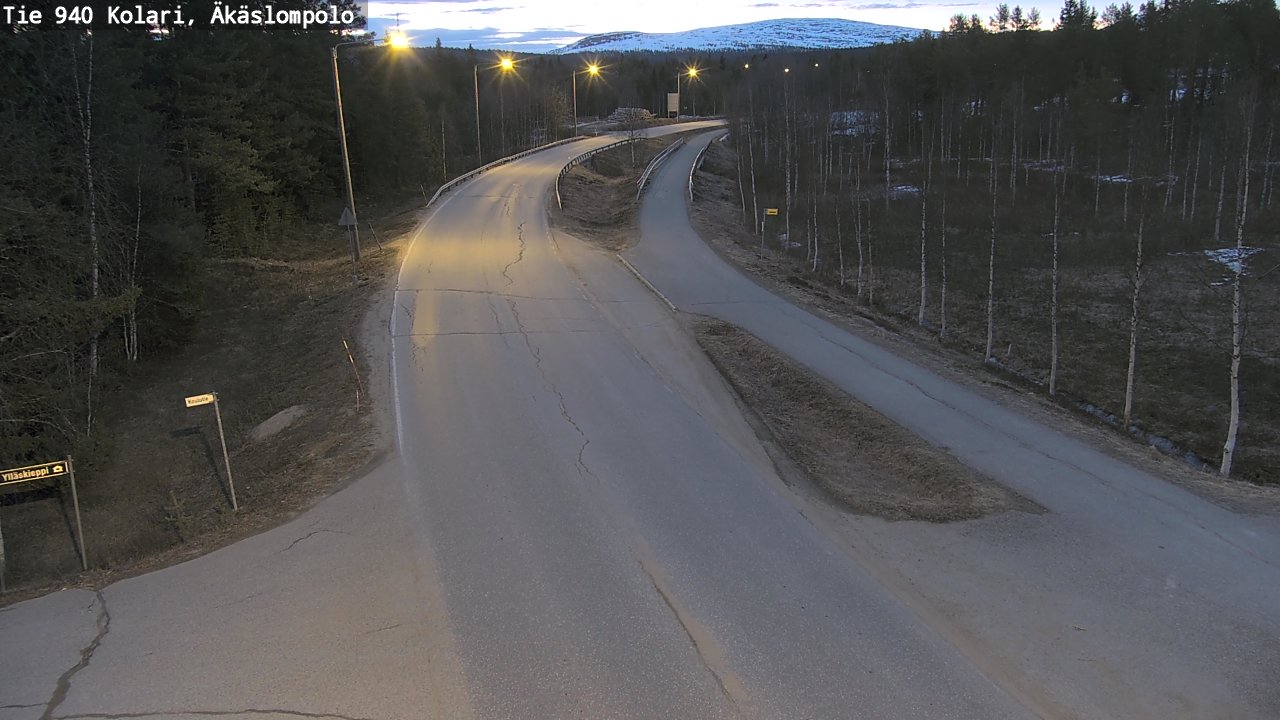 Weather Camera Image Väg 940 Kolari, Äkäslompolo, Kolari, Lappi