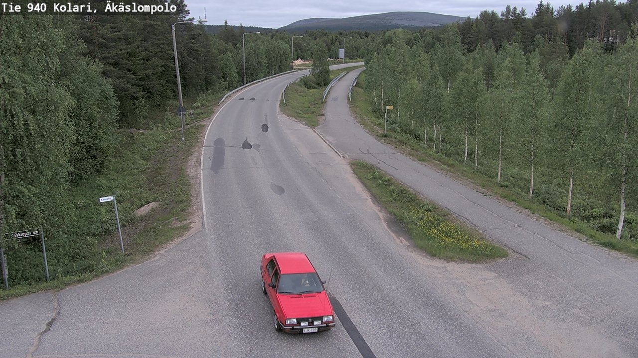 Weather Camera Image Väg 940 Kolari, Äkäslompolo, Kolari, Lappi