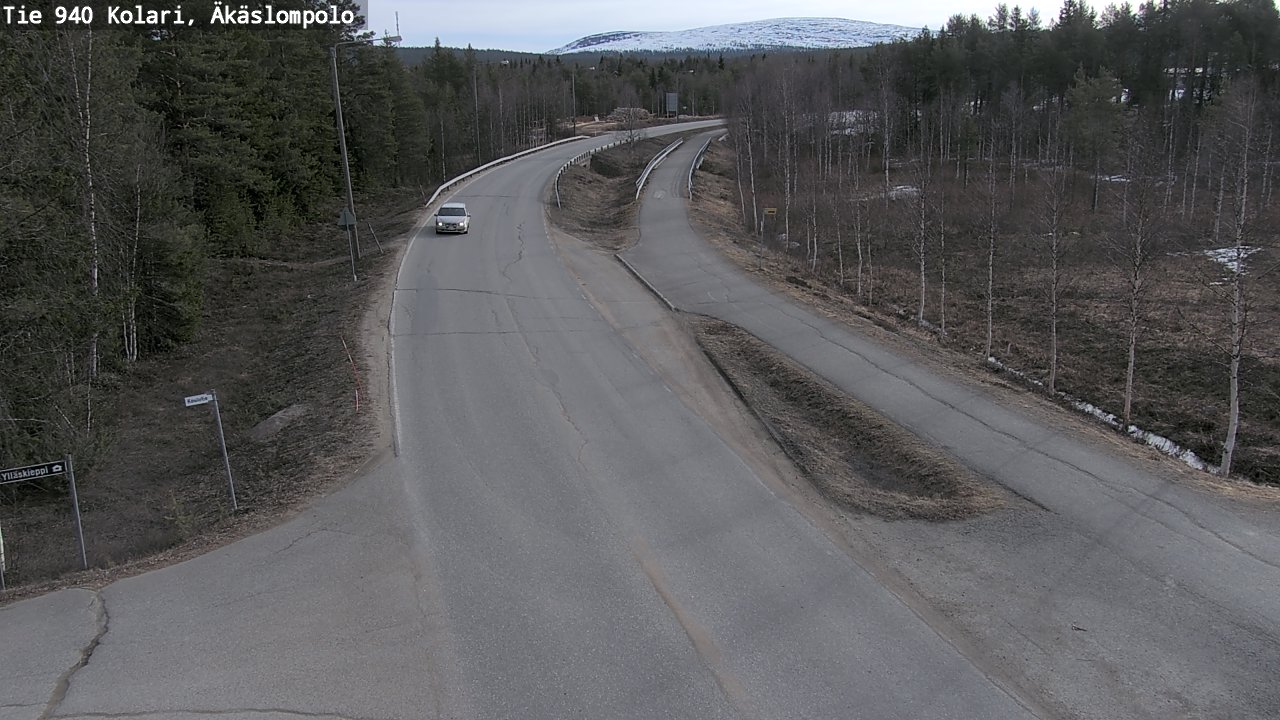 Weather Camera Image Väg 940 Kolari, Äkäslompolo, Kolari, Lappi
