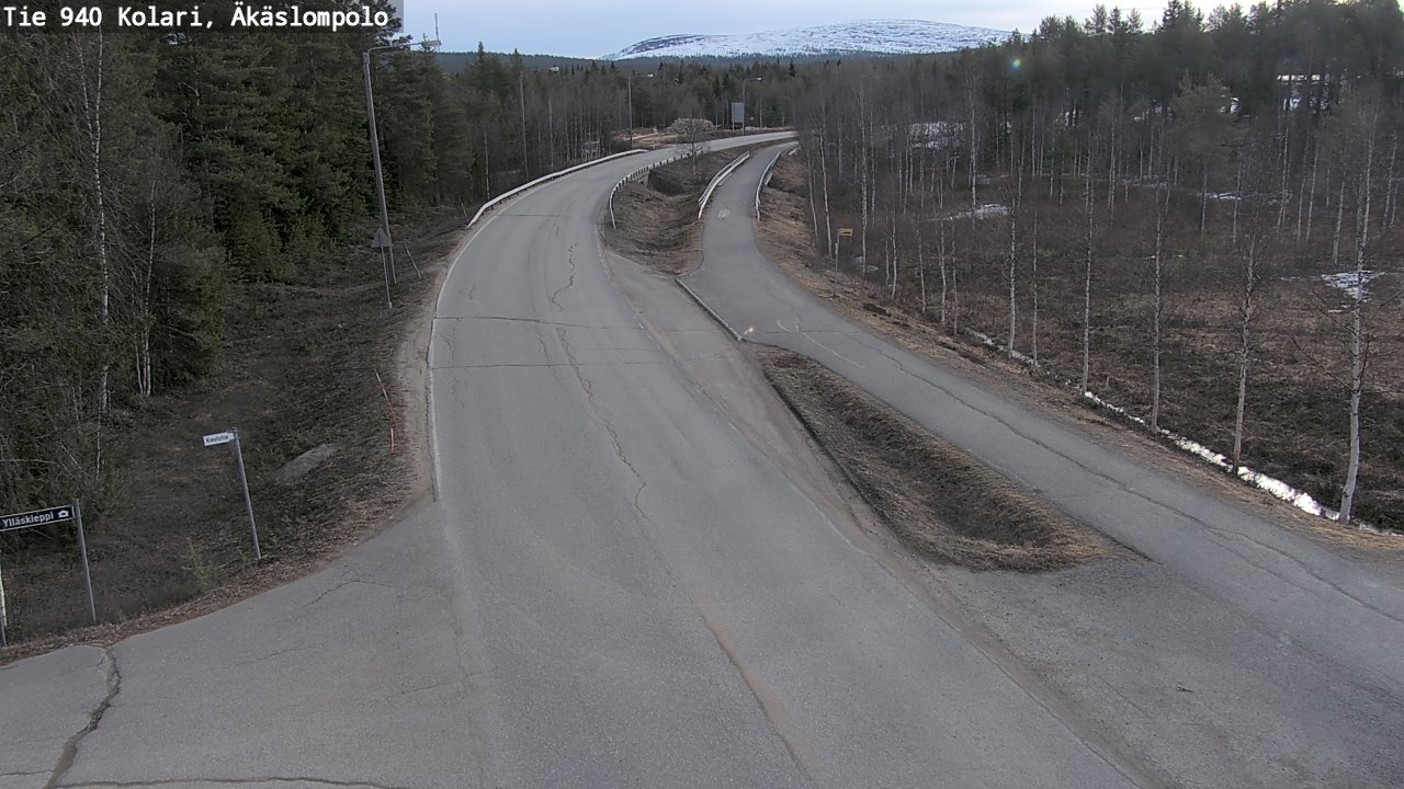Weather Camera Image Väg 940 Kolari, Äkäslompolo, Kolari, Lappi