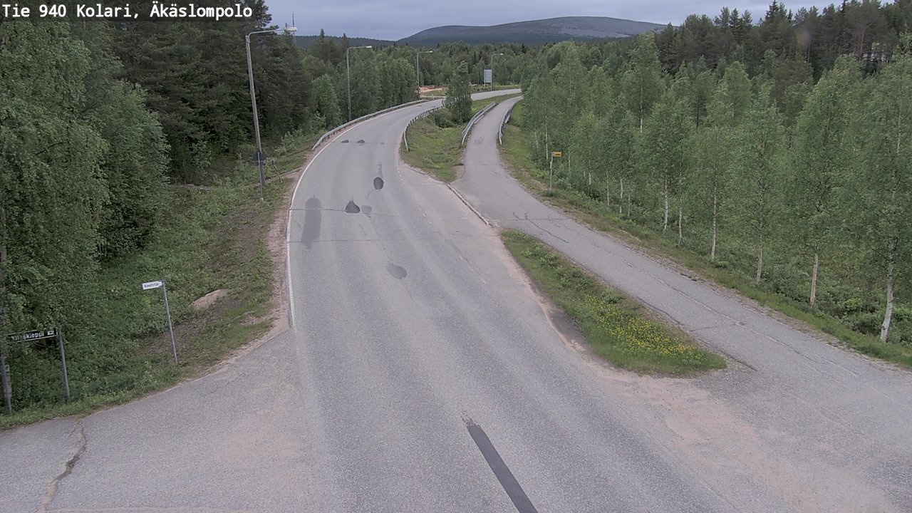 Weather Camera Image Väg 940 Kolari, Äkäslompolo, Kolari, Lappi