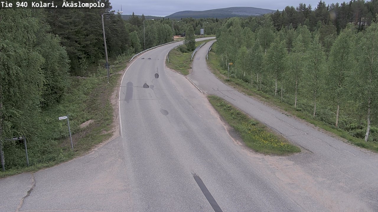 Weather Camera Image Väg 940 Kolari, Äkäslompolo, Kolari, Lappi