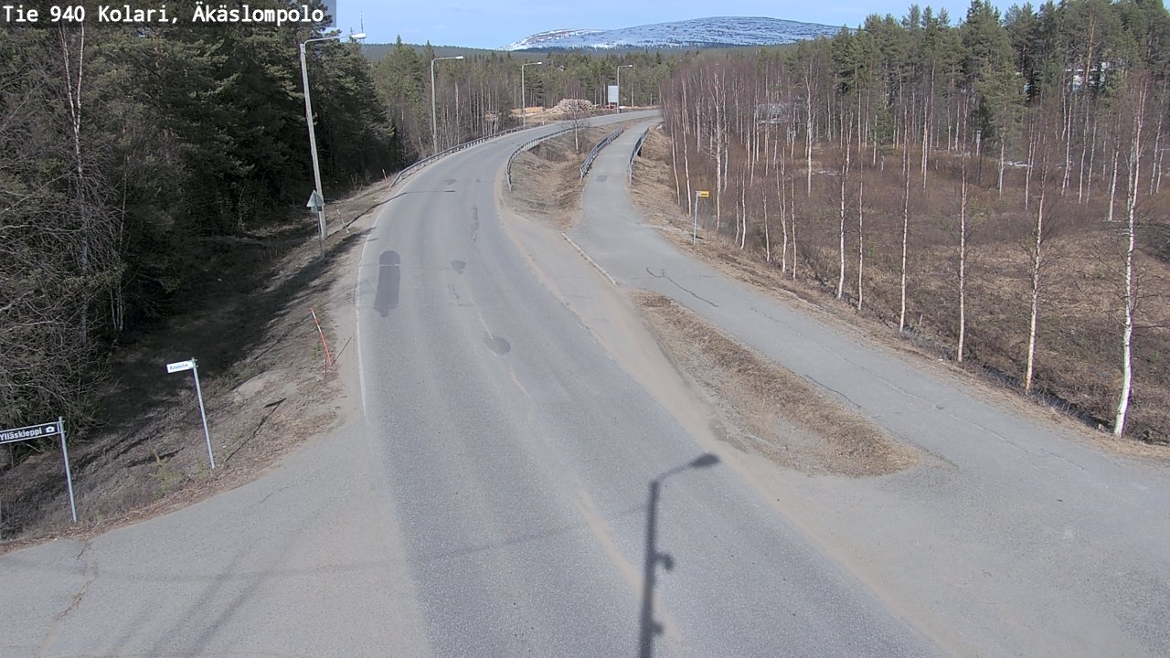 Weather Camera Image Väg 940 Kolari, Äkäslompolo, Kolari, Lappi