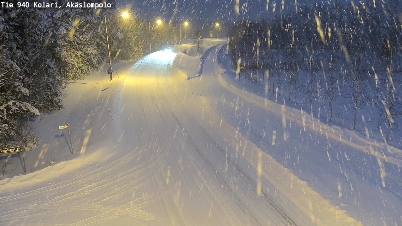 Weather Camera Image Road 940 Kolari, Äkäslompolo, Kolari, Lappi