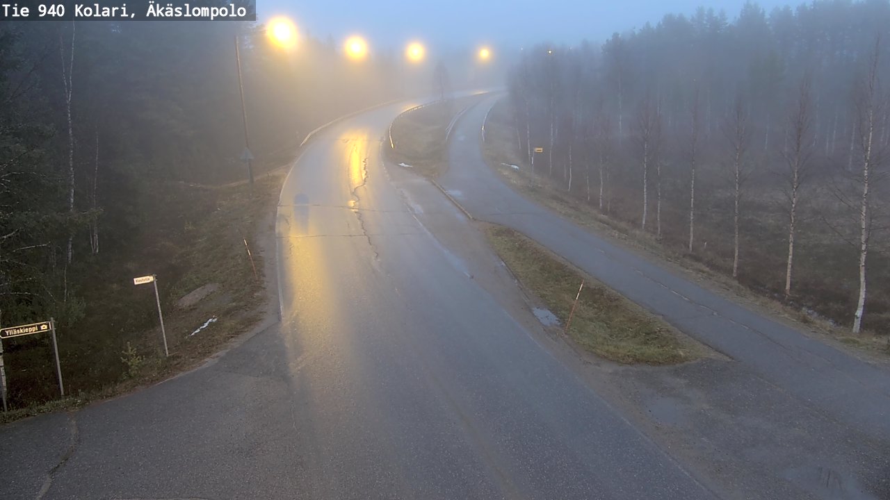 Weather Camera Image Väg 940 Kolari, Äkäslompolo, Kolari, Lappi