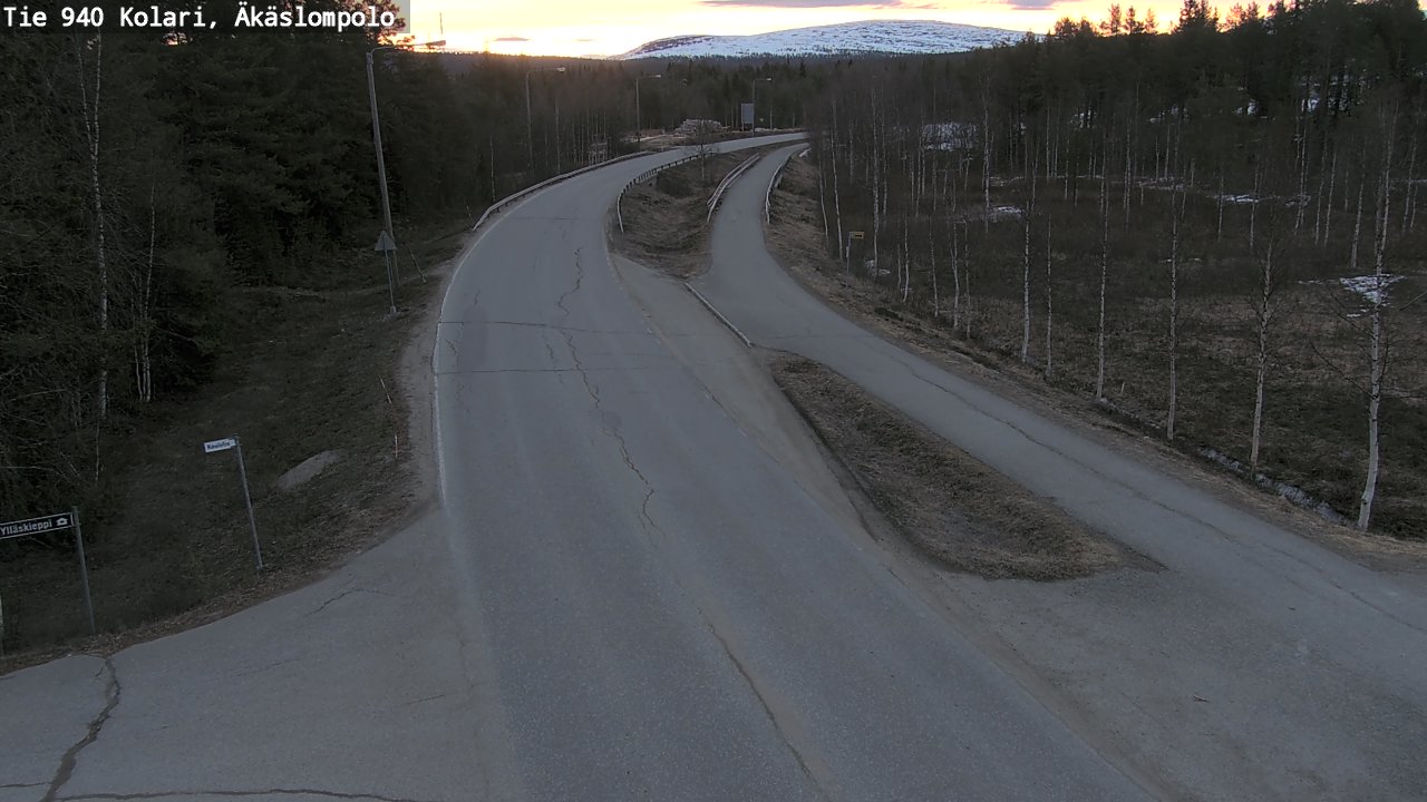 Weather Camera Image Väg 940 Kolari, Äkäslompolo, Kolari, Lappi