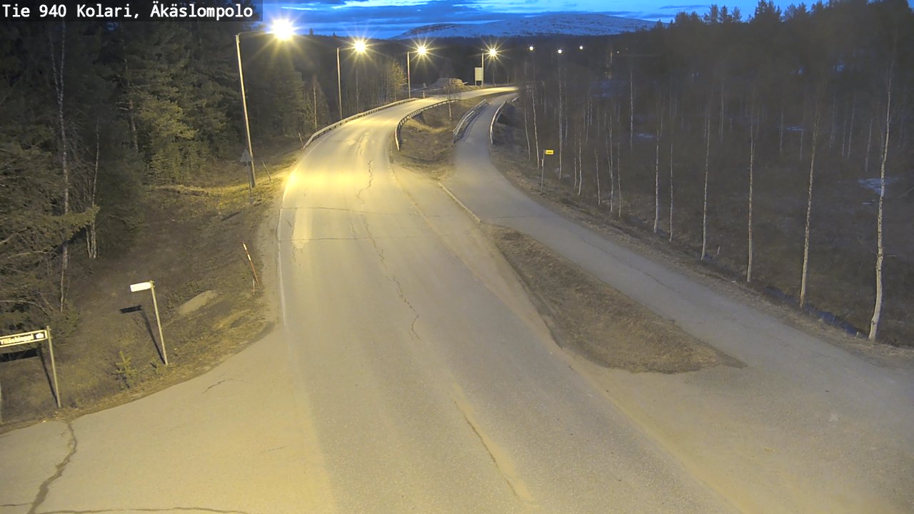 Weather Camera Image Väg 940 Kolari, Äkäslompolo, Kolari, Lappi