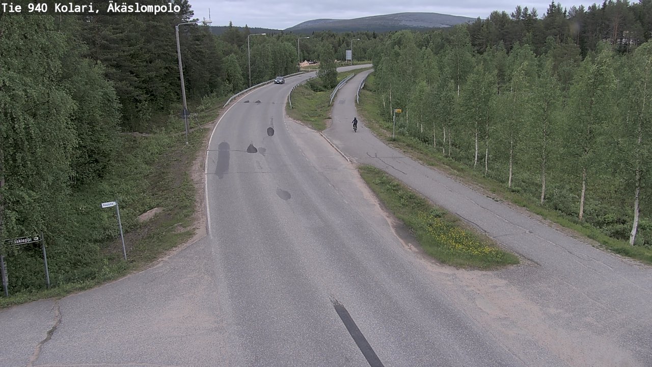 Weather Camera Image Väg 940 Kolari, Äkäslompolo, Kolari, Lappi