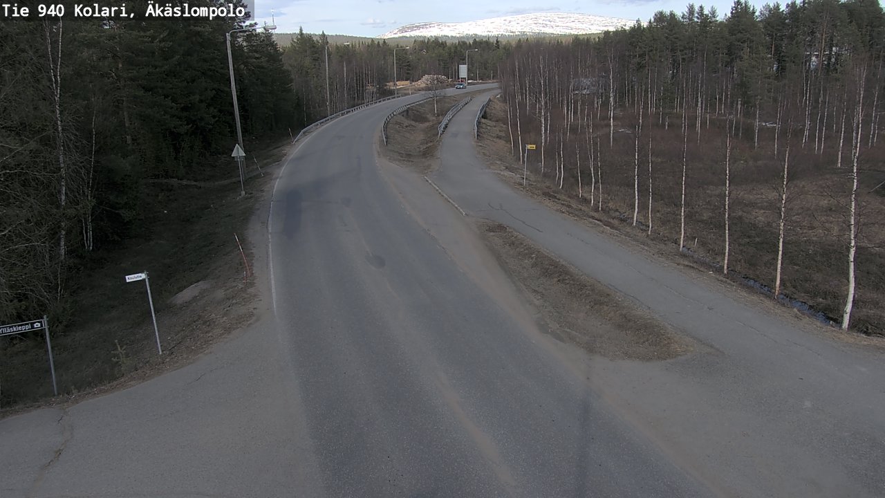Weather Camera Image Väg 940 Kolari, Äkäslompolo, Kolari, Lappi