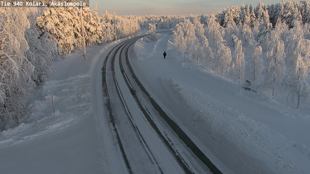 Weather Camera Image Väg 940 Kolari, Äkäslompolo, Kolari, Lappi