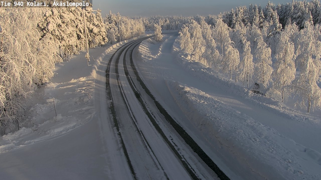Weather Camera Image Väg 940 Kolari, Äkäslompolo, Kolari, Lappi