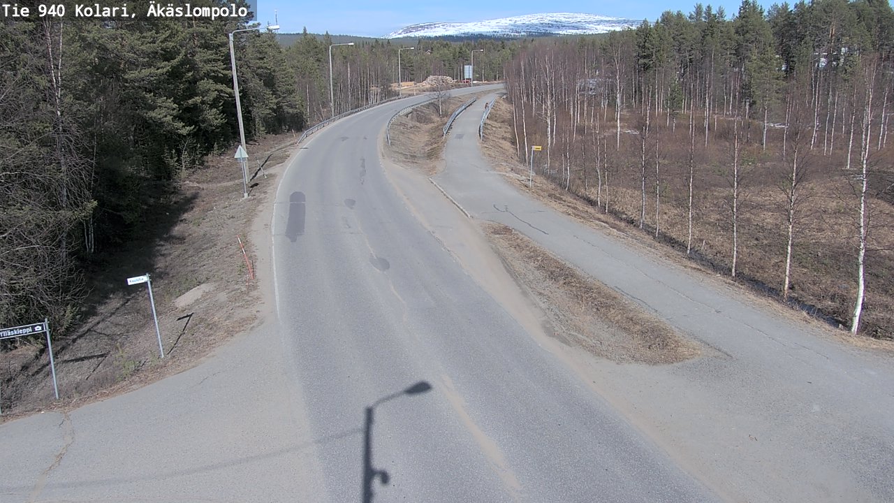Weather Camera Image Väg 940 Kolari, Äkäslompolo, Kolari, Lappi