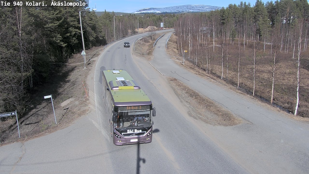 Weather Camera Image Väg 940 Kolari, Äkäslompolo, Kolari, Lappi
