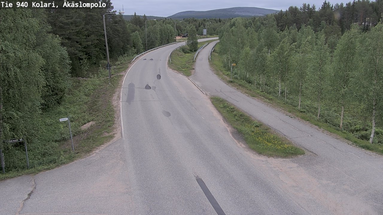 Weather Camera Image Väg 940 Kolari, Äkäslompolo, Kolari, Lappi