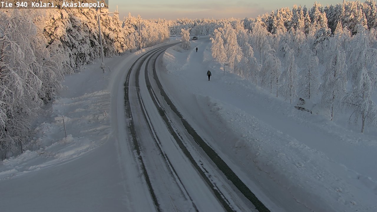 Weather Camera Image Väg 940 Kolari, Äkäslompolo, Kolari, Lappi