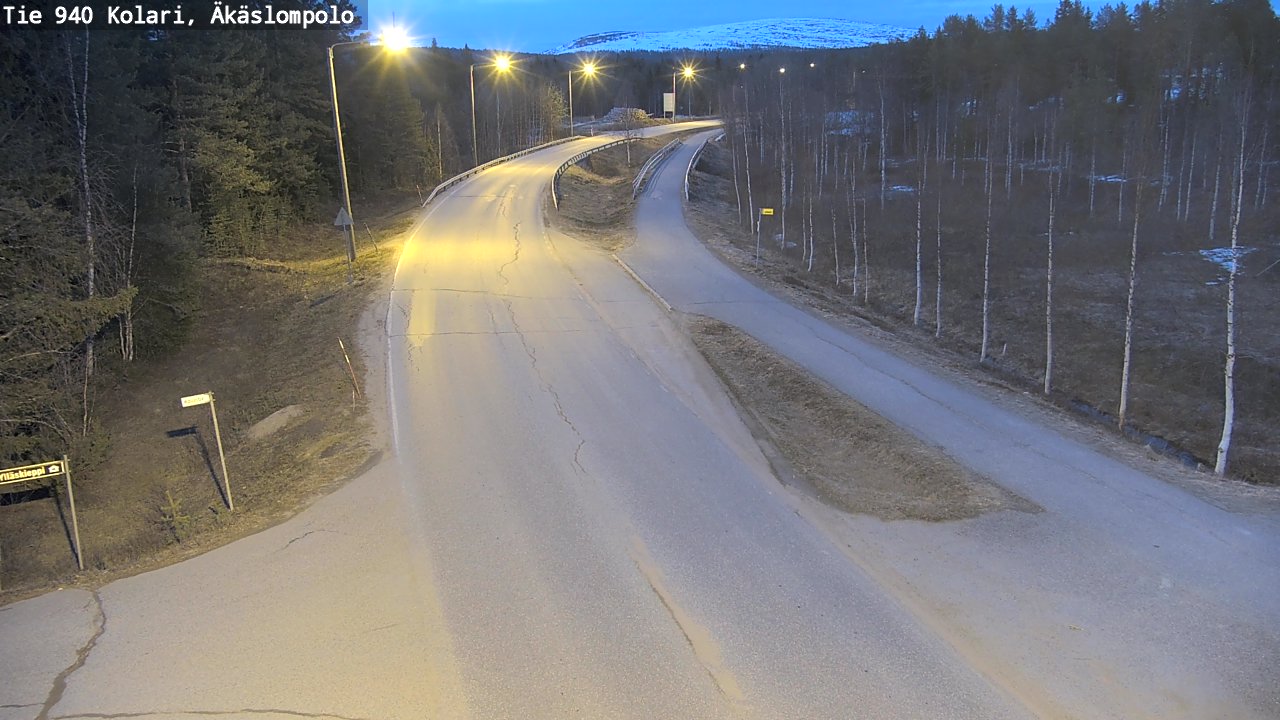 Weather Camera Image Väg 940 Kolari, Äkäslompolo, Kolari, Lappi