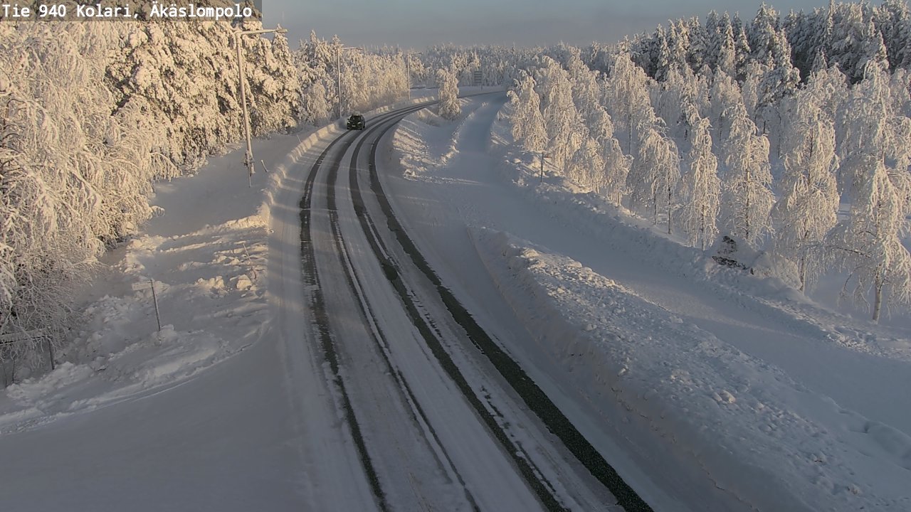Weather Camera Image Väg 940 Kolari, Äkäslompolo, Kolari, Lappi