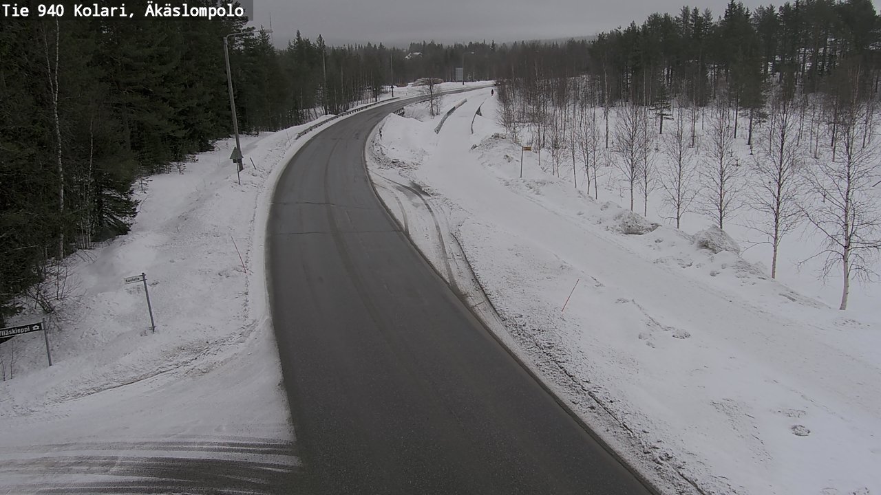 Weather Camera Image Road 940 Kolari, Äkäslompolo, Kolari, Lappi