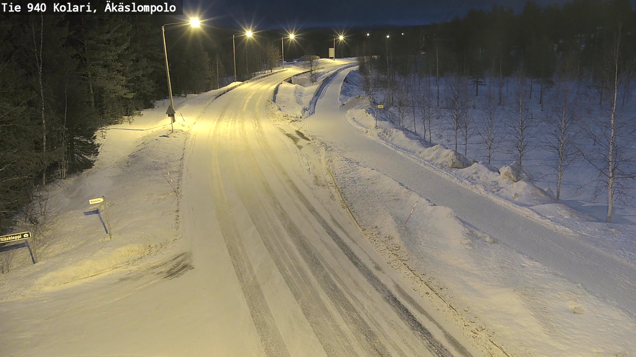 Kelikamerat Kuva Tie 940 Kolari, Äkäslompolo, Kolari, Lappi