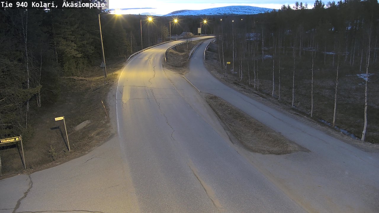 Weather Camera Image Väg 940 Kolari, Äkäslompolo, Kolari, Lappi