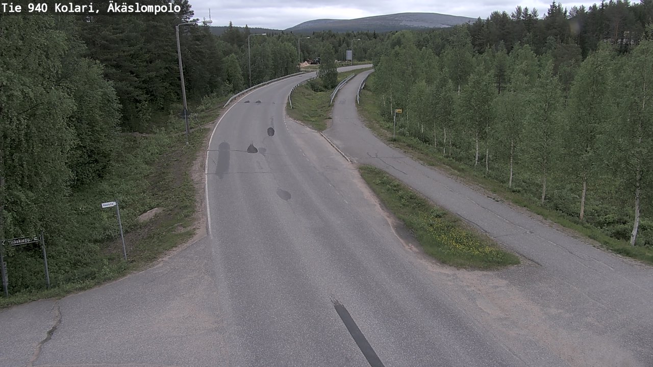 Weather Camera Image Väg 940 Kolari, Äkäslompolo, Kolari, Lappi