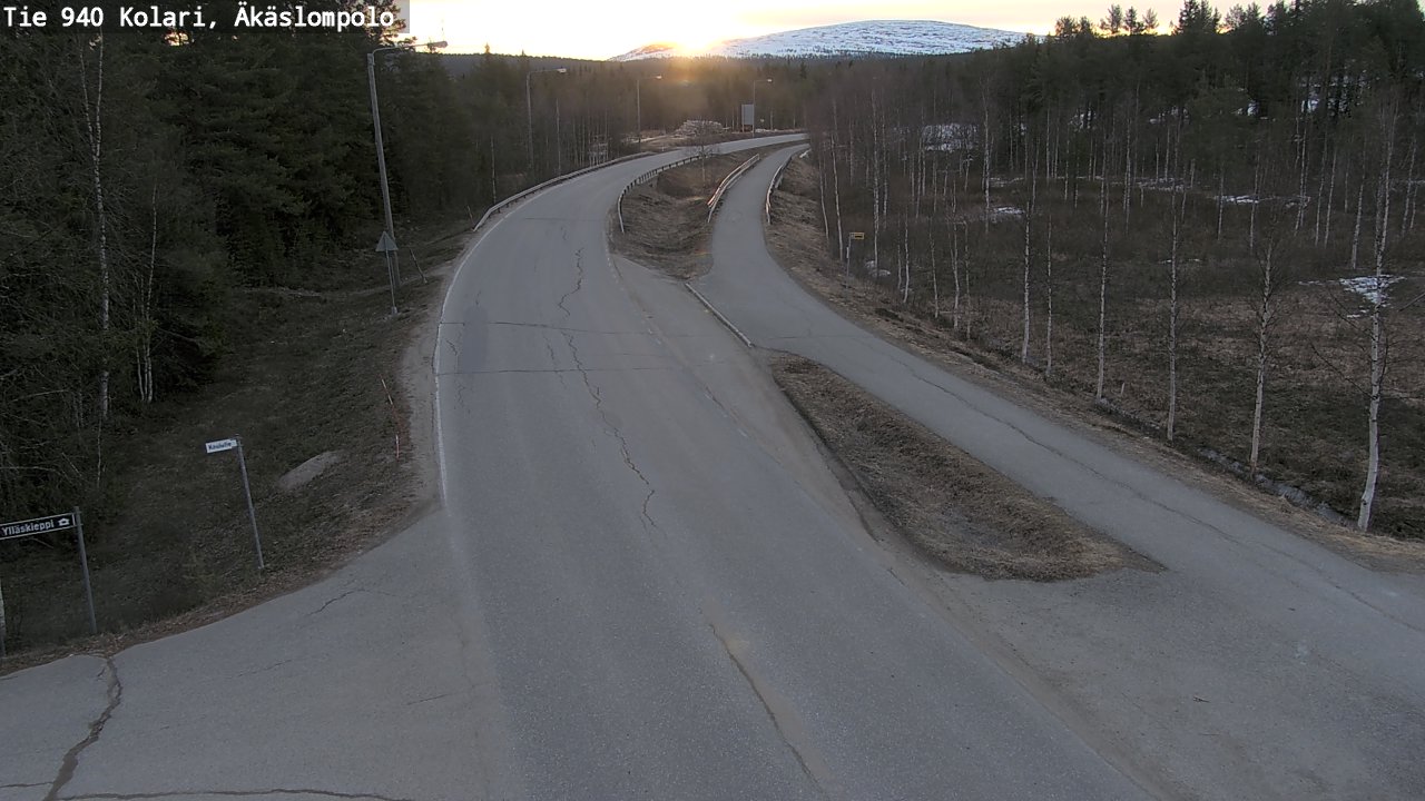 Weather Camera Image Väg 940 Kolari, Äkäslompolo, Kolari, Lappi
