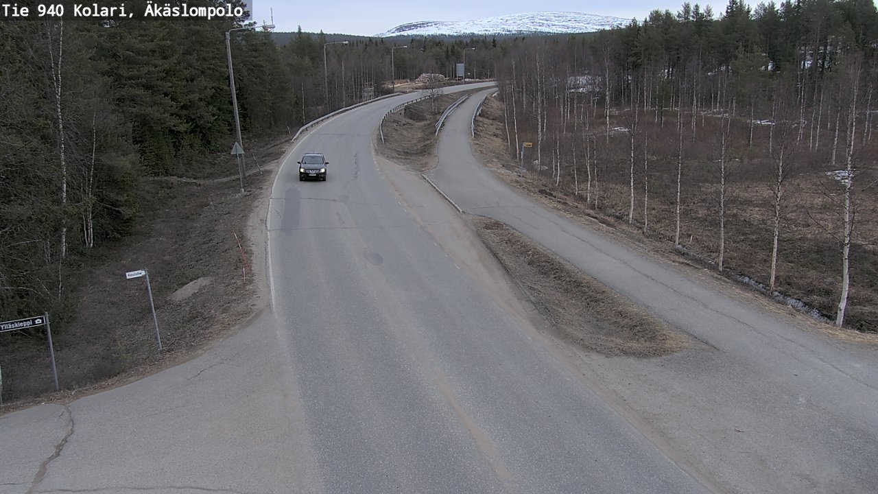 Weather Camera Image Väg 940 Kolari, Äkäslompolo, Kolari, Lappi