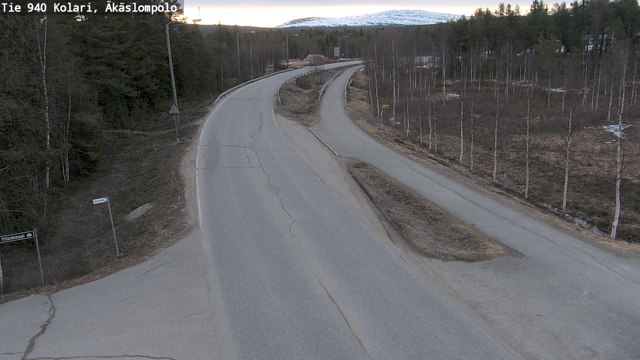 Weather Camera Image Väg 940 Kolari, Äkäslompolo, Kolari, Lappi